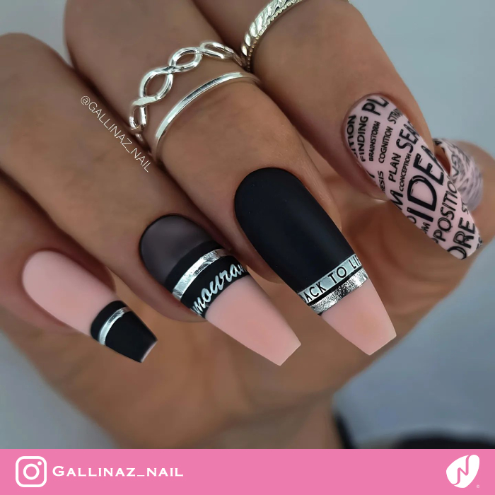 Calligraphy Modern Nail Art